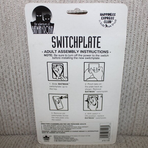 3/$77❤️vintage 1994 Adventures of Batman & Robin Wall Light Switchplate Cover - Picture 4 of 6